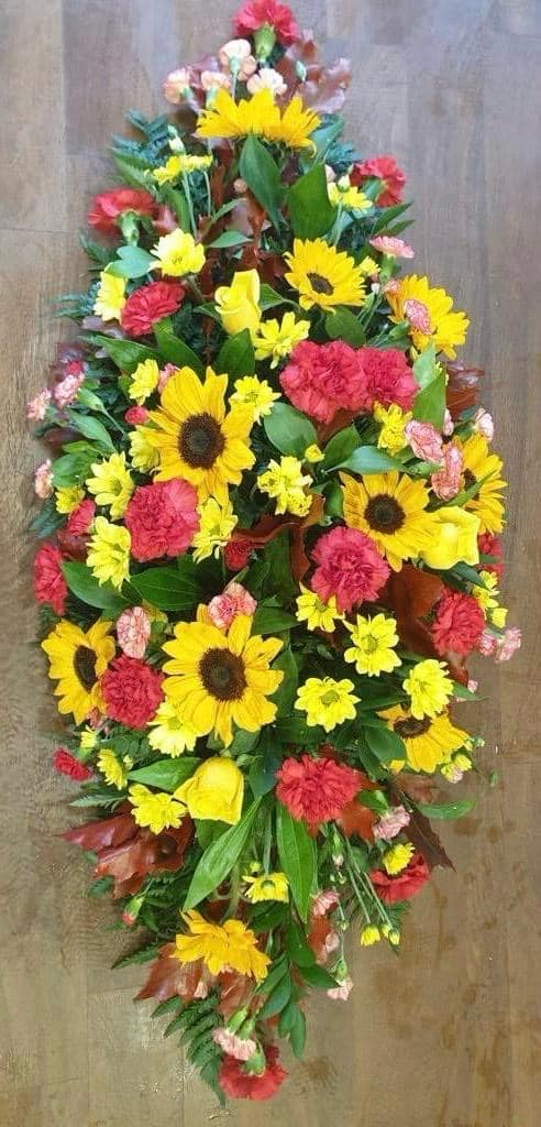 autumnal casket spray
