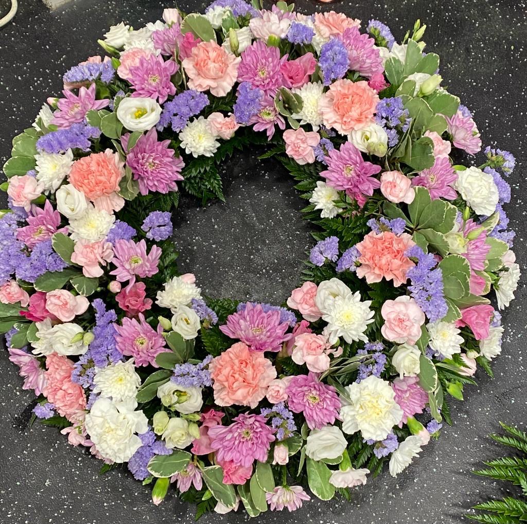 pastel wreath