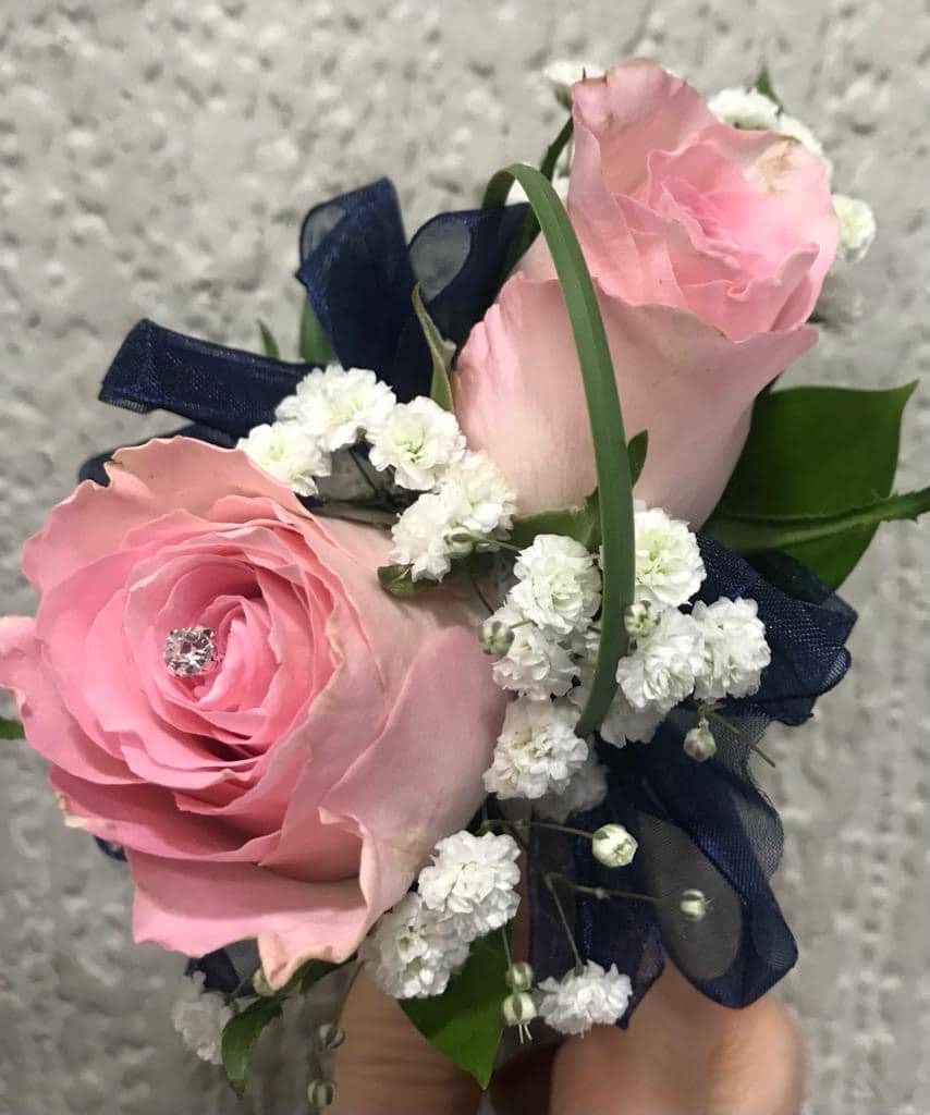 pink rose corsage